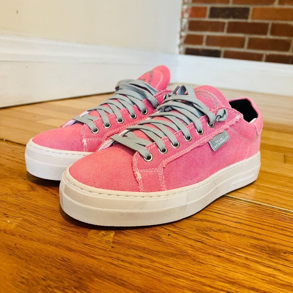 P448 Pilnk Canvas Sneakers Women’s 38 US 7.5 - 8 BRAND NEW - Picture 2 of 16